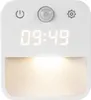 LED Nachtlicht mit Uhr, Menschensensor, Weiß/Warmlicht, Produktbild-Vorschau 1