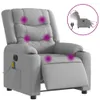 A light gray fabric massage chair with purple circles indicating massage points. Anteprima dell’immagine prodotto