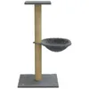 A cat tree with a scratching post and a basket. Produktbild-Vorschau