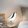15cm Silber Vogel LED Nachtlicht USB LED Schreibtischlampe Produktbild-Vorschau 1