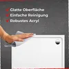 Schulte Duschwanne Adria 120x80 cm, Sanitäracryl Weiß, Set Produktbild-Vorschau 2