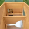 Interior view of a wooden animal hutch. Produktbild-Vorschau