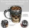 3D Totenkopf 400ml Tasse aus Edelstahl für Getränke wie Produktbild-Vorschau 2