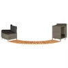 vidaXL Whirlpool-Umrandung Grau Poly Rattan und Massivholz Produktbild-Vorschau 4