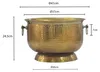 Technische Zeichnung des Champagnerkühlers Hammerschlag Gold XXL mit Maßangaben und gehämmerter Oberfläche. Produktbild-Vorschau