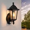 Ledvion Wandleuchte IP44 15W E27 schwarz dimmbar sensor Produktbild-Vorschau 1