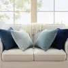 Kissenbezug Blau 45x45 4er Set Kissen Aesthetic Sofakissen Produktbild-Vorschau 4