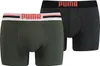 Herren Boxershorts Puma Placed Logo Boxer 2er-Pack Army Produktbild-Vorschau 3