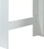 A close-up view of the white wooden structure of a bar table, showing a horizontal support beam attached with screws to a vertical leg. Náhled obrázku produktu