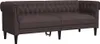 vidaXL Chesterfield-Sofa 3-Sitzer Dunkelbraun Stoff Produktbild-Vorschau 1
