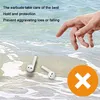 A hand reaching towards earbuds on a beach with waves. Produktbild-Vorschau