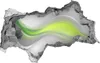 Selbstklebender Loch-3D-Aufkleber 95x73 cm abstrakte Wellen Produktbild-Vorschau 1