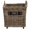 Feuerholzkorb Kaminholzkorb Holzkorb 50x50x45cm Rattan Produktbild-Vorschau 2