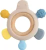 Baby Nova Baby Beißring aus Holz & Silikon Bleu  BPA frei  Produktbild-Vorschau 1