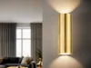 Trendige LED Wandleuchte in gold foliert 16,5cm Ø6cm, Up & Produktbild-Vorschau 1