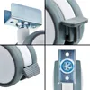 SOTECH Möbelrolle Hamm Ø 60 mm weiß/grau – mit Bremse, Produktbild-Vorschau 2