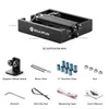 A collage of images showing the SCULPFUN RA Mini roller and its accessories, with dimensions indicated for the main unit. Produktbild-Vorschau