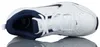 A top-down view of a white Nike shoe with navy accents. Voir les images du produit