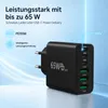 65W USB-C GaN Ladegerät mit 2m USB-C Ladekabel (20W) – Produktbild-Vorschau 3