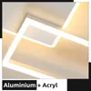 A close-up abstract view of a modern white ceiling light fixture with integrated LED lighting. Produktbild-Vorschau