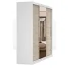 Armoire à portes coulissantes Armoire 250cm blanc/sonoma Voir les images du produit 7