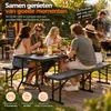 Set di mobili da giardino pieghevoli Rijoka - look legno - Anteprima dell’immagine prodotto 10