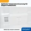 Close-up view of the interior of a refrigerator, focusing on the temperature control panel and a vent. Produktbild-Vorschau