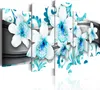 Leinwandbilder Blumen 200x100 cm Vlies Leinwandbild 5 tlg Produktbild-Vorschau 1