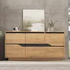 Merax Sideboard 140cm mit 3 Türen und verstellbare Böden, Produktbild-Vorschau 3