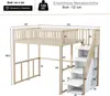 OKWISH Lit Mezzanine 140x200 en Bois avec Escalier de Voir les images du produit 4