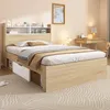 A bedroom scene with a bed, desk, and mirror. Náhled obrázku produktu