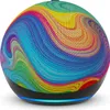 A colorful, spherical smart speaker with a swirling rainbow pattern. Voir les images du produit