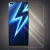 A smartphone with a screen protector placed over it, against a dark background. Produktbild-Vorschau