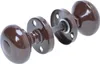 A set of disassembled brown doorknobs and their mounting hardware, displayed against a white background. Náhled obrázku produktu