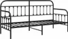 vidaXL Struttura letto da giorno nera 75 x 190 cm Acciaio Anteprima dell’immagine prodotto 4