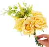 Bouquet de Roses Fleurs Artificielles 6Pcs Belle Densité de Voir les images du produit 11