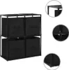 "im  " Lagerschrank mit 4 Stoffkörben Schwarz 63×30×71 cm Produktbild-Vorschau 1