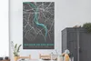 MuchoWow® Poster Blau - Deutschland - Karte - Stadtplan - Produktbild-Vorschau 2