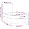 Boxspringbett mit Matratze & LED Dunkelgrau 90x200 cm Stoff Produktbild-Vorschau 8