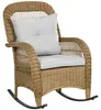 Outsunny Rattan Schaukelstuhl, Schaukelsessel mit Kissen Produktbild-Vorschau 1