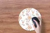 MuchoWow® Mauspad Mousepad Rosen - Gold - Weiß 30x30 cm - Produktbild-Vorschau 3