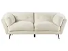 BELIANI Sofa Weiß 3-Sitzer aus Bouclé Stoff mit Steppungen Produktbild-Vorschau 4