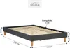 Homestyle4u Polsterbett 120 x 200 cm Grau Doppelbett Produktbild-Vorschau 3