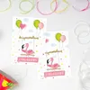 10 Einladungskarten Flamingo mit GLITZER inkl. 10 Produktbild-Vorschau 2
