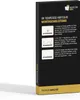 The image shows the packaging of a screen protector with installation instructions. Produktbild-Vorschau