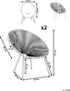 BELIANI Gartenstuhl 2er Set Weiß Polyrattan Spaghetti-Optik Produktbild-Vorschau 7