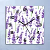 Wanduhr Echt-Glas-Küchenuhr Lila Lavendelblüten Quarz 30x30 Produktbild-Vorschau 1