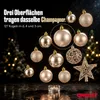 Weihnachtskugeln Set ONBEST Champagner 128-teilig – Produktbild-Vorschau 2