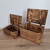 2 Holzkisten Mit Klappe, Kästen Mit Deckel, Holzkisten, Zur Produktbild-Vorschau 5