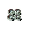 Four silver, shell-shaped molds are arranged in a square formation on a white background. Produktbild-Vorschau